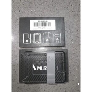 Muradin Men's Tactical Bifold Wallet RFID Blocking with band closure 4.25" x 3"